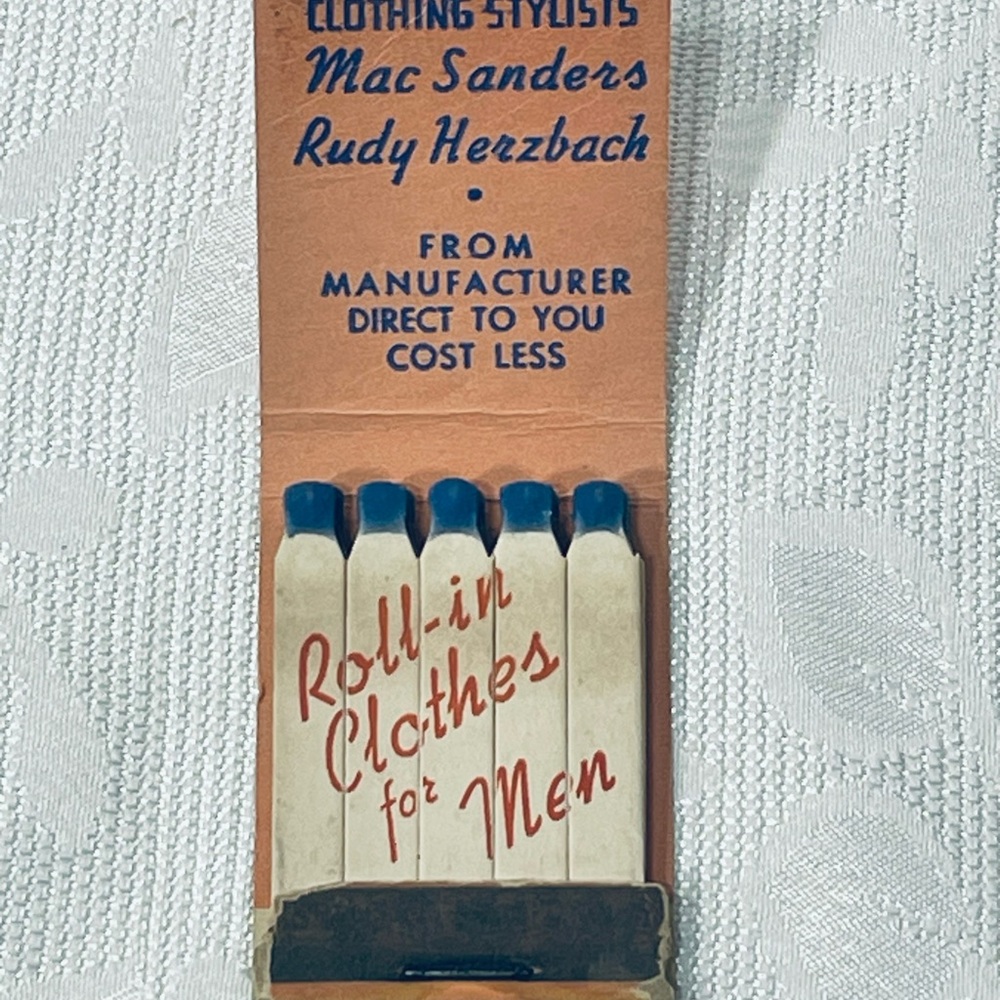 Matchbook Roll-in Clothes for men feature matchbox 15 strike full ma…